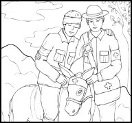 Simpson and his donkey (activityvillage.co.uk)