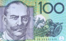 Sir John Monash on the $100 note