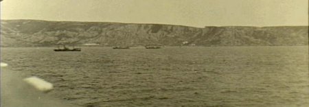 View of Anzac Cove from hospital ship